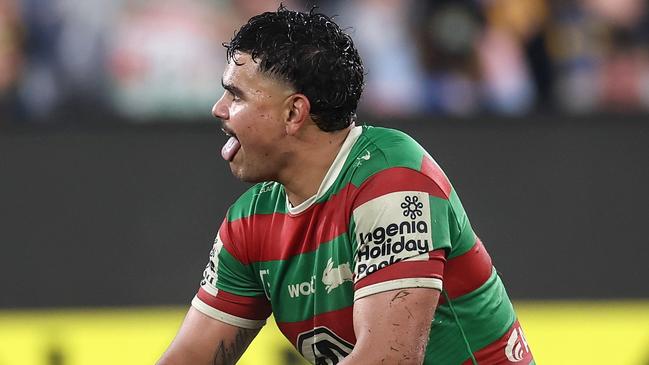 Latrell Mitchell of the Rabbitohs. Photo by Cameron Spencer/Getty Images