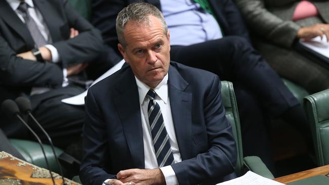 Opposition Leader Bill Shorten during Question Time. Picture: Kym Smith