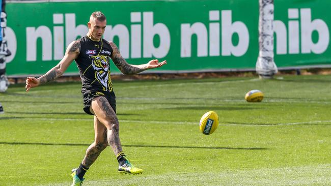 Finally a bounceback from Dustin Martin. Picture: Tim Carrafa