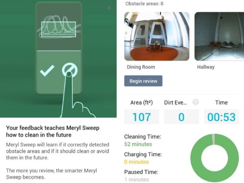 Find out what stumped your robot vac and let it know whether it's a temporary or permanent obstacle. Image: Tahnee-Jae Lopez-Vito/news.com.au.