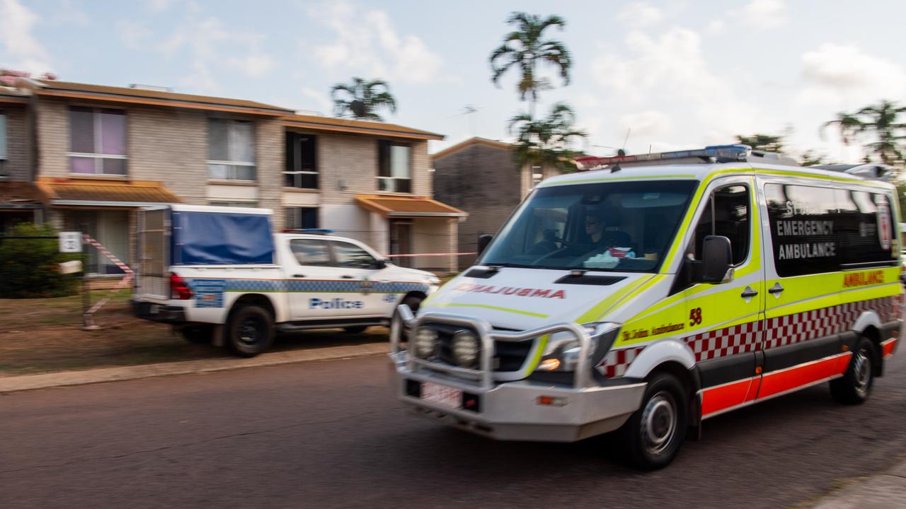 NT Police officers at a unit on Fawcett Court, Malak after a 37-year-old man was allegedly murdered by his uncle, aged 33 on October 7. Picture: Pema Tamang Pakhrin