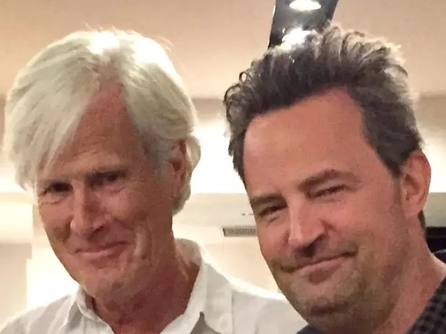 Matthew Perry and stepdad Keith Morrison. Picture: Keith Morrison