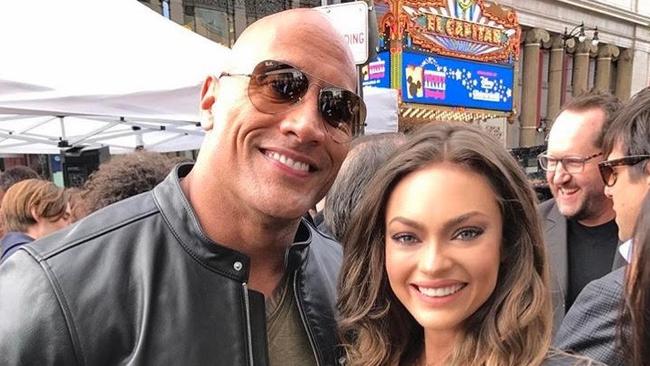 Dwayne Johnson and Emily Skye. Picture: Instagram