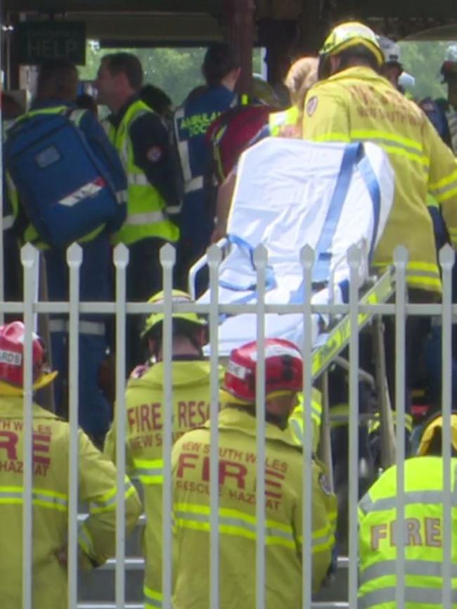 Emergency services at the scene. Picture: TNV