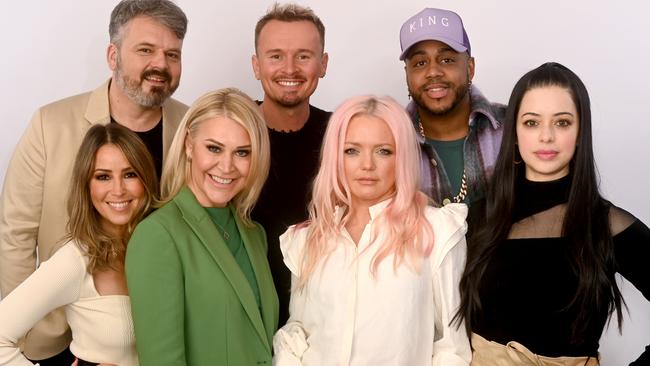 From left to right: Rachel Stevens, Paul Cattermole, Jo O'Meara, Jon Lee, Hannah Spearritt, Bradley McIntosh and Tina Barrett of S Club 7 attend the announcement of their S Club 7 Reunited reunion tour at Soho Hotel on February 14, 2023 in London, England. (Photo by Dave J. Hogan/Getty Images For XIX Management)