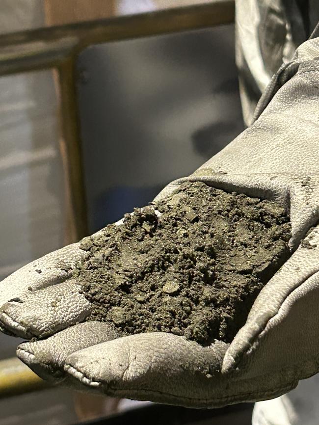 Copper concentrate ready to be shipped to China