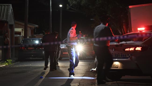 Police begin a search in the area. Picture: Gordon McComiskie