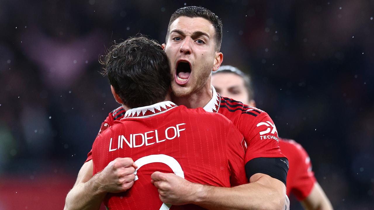 Manchester United are through to the FA Cup Final after beating Brighton on penalties. (Photo by Clive Rose/Getty Images)