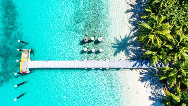 Jetty at Direction Island in the Cocos (Keeling) Islands.