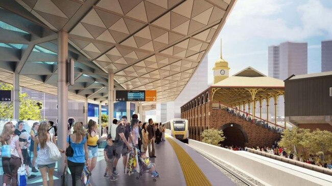 An artist's impression of how the revamped Ekka Station could look.