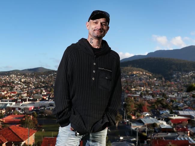 Simon is a former homeless person who now has permanent accommodation in Hobart. Picture: NIKKI DAVIS-JONES