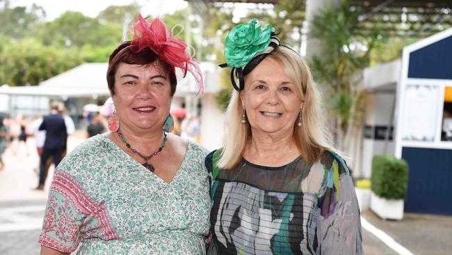 Marie Poulton and Julie Mears at Melbourne Cup Race Day, Caloundra. Picture: Patrick Woods.