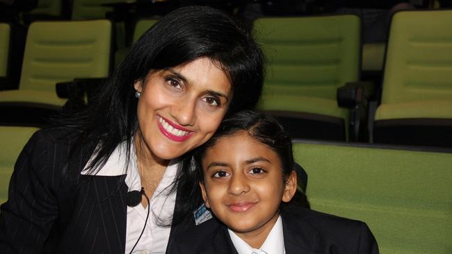 Payal Mukherjee with her eight-year-old daughter Eesha.