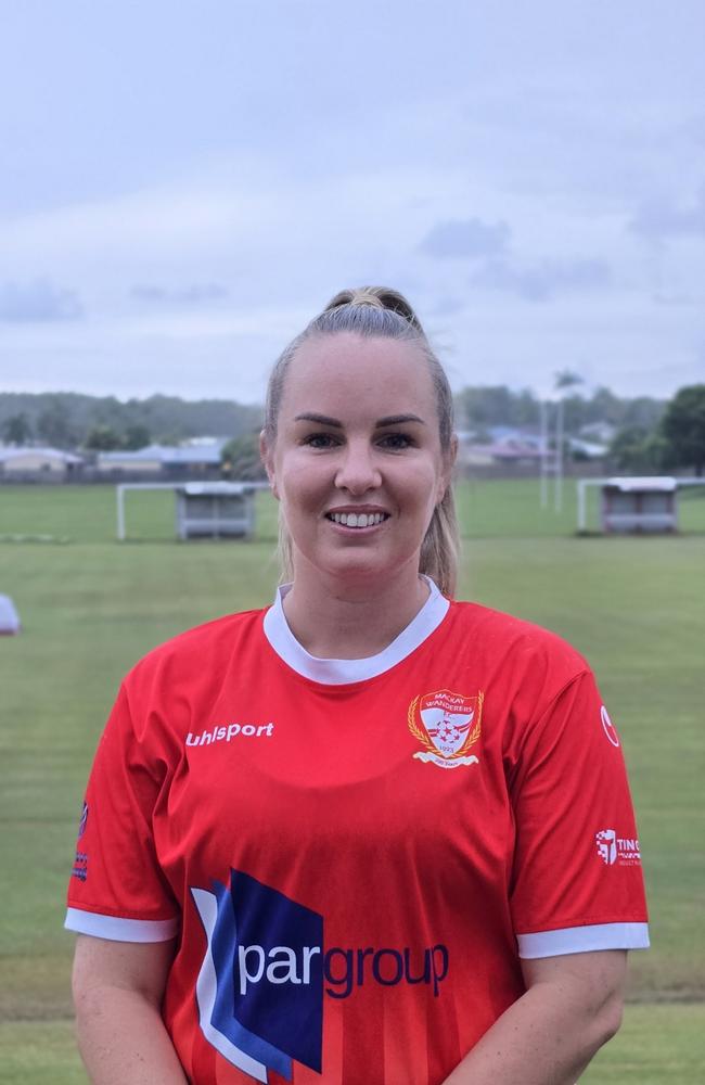 Mackay Wanderers Football Club player Kim Hill ahead of their 2025 Football Queensland Premier League season. Picture: Mackay Wanderers FC.