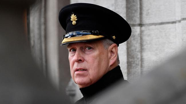 Britain's Prince Andrew, Duke of York, wears military dress at a ceremony commemorating the 75th anniversary of the liberation of Bruges in 2019. Picture: AFP