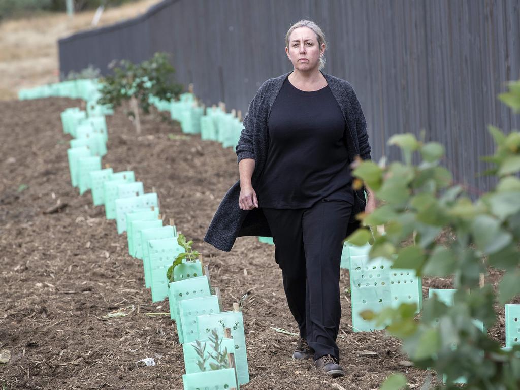 Derwent Valley Mayor Michelle Dracoulis after thieves stole 150 plants from Derwent Valley Council-owned land at New Norfolk. Picture: Chris Kidd