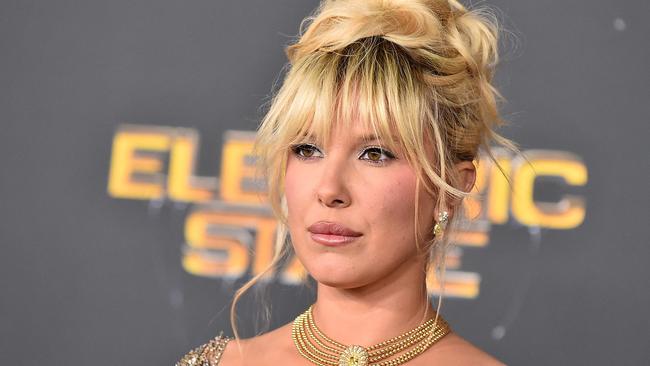 Brown at the premiere of her new film ‘The Electric State’ on February 24, 2025. Picture: Lisa O'Connor / AFP