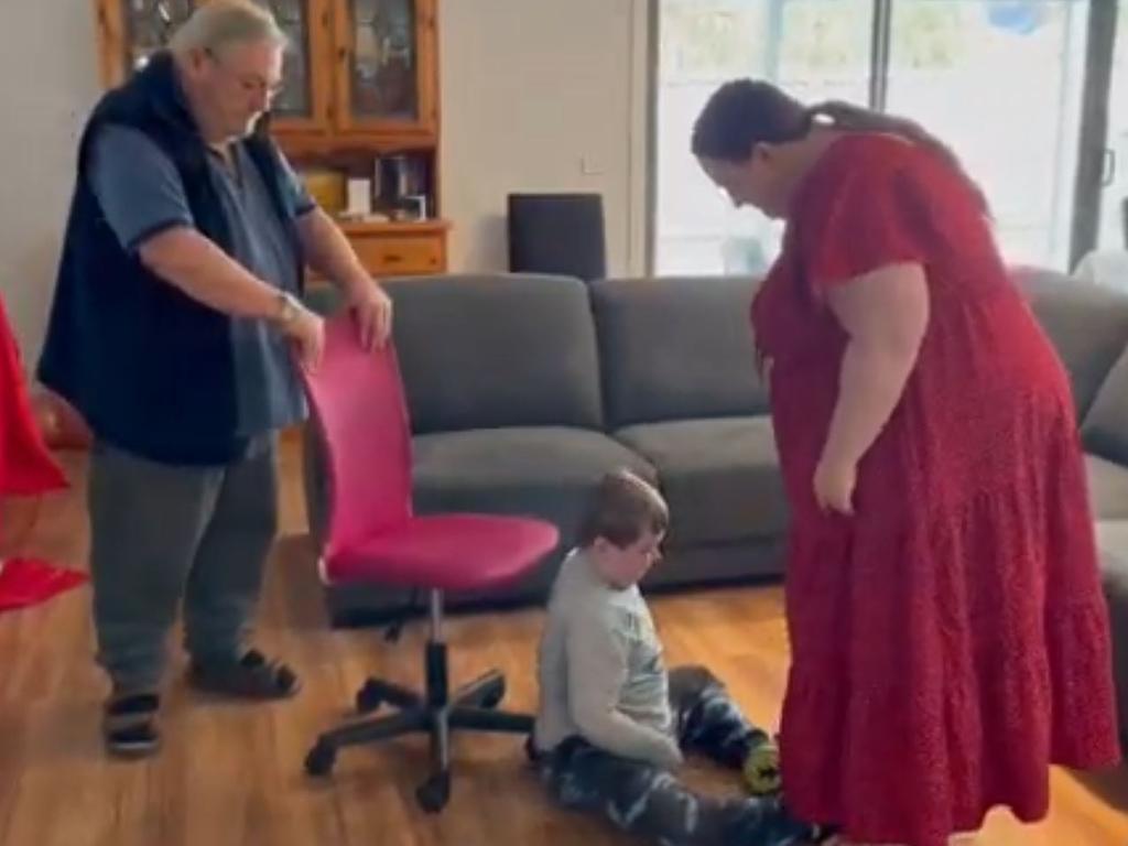 Jayden has been forced to crawl around his home for the past eight months after a request for a wheelchair on the NDIS was deemed not “value for money”. Supplied