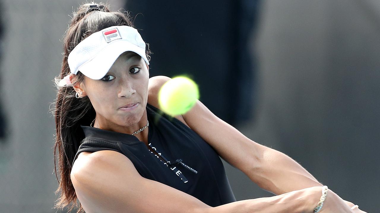 Wildcard Priscilla went down to American Claire Liu. (Photo by Sarah Reed/Getty Images)