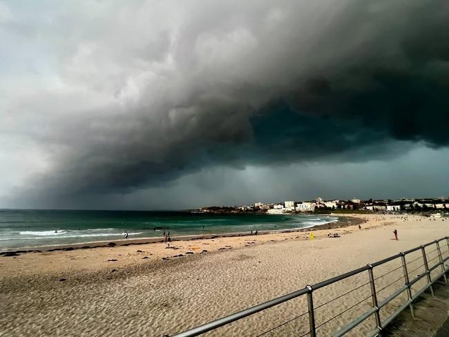 Storms rolling across Sydney on Monday evening. Picture: Facebook