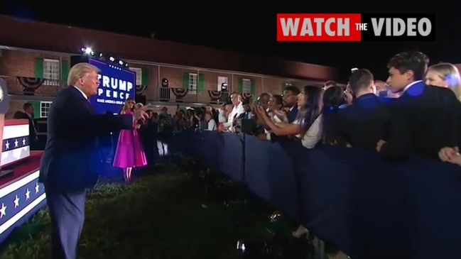 RNC crowd packed together for selfies with Trump and Pence