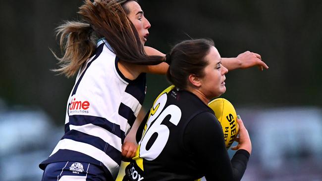 Alexandra Strawhorn marks under pressure. Picture: Josh Chadwick