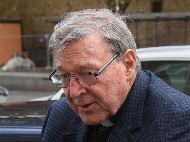 Cardinal George Pell arrives at his Vatican apartment on September 30, 2020. He is back in Rome for the first time since he was acquitted of sexual abuse charges in Victoria. Picture: Victor Sokolowicz,