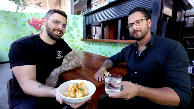 Steve Maiden, chef, with owner Marc Grey. Picture: Steve Pohlner