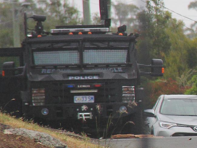 The Bearcat was sent to the scene of the siege in December 2018. Picture: BRUCE MOUNSTER