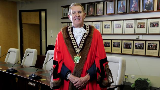 Incumbent Tea Tree Gully Mayor Kevin Knight at the Tea Tree Gully council chambers. Picture: Mark Brake