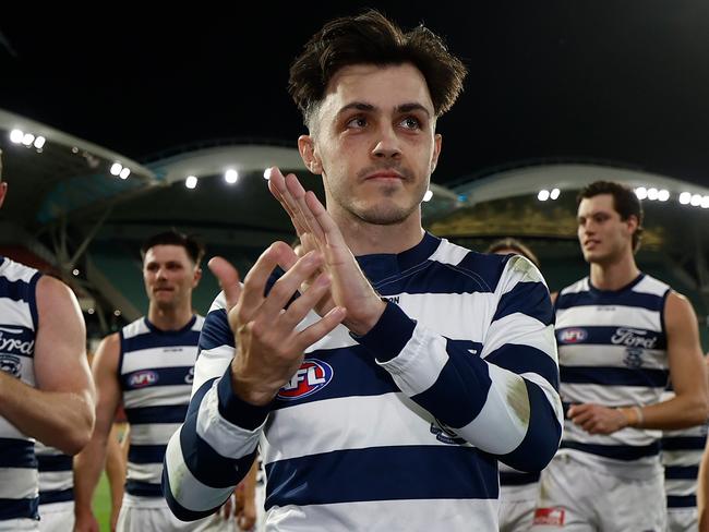 Brad Close played game 100 in the qualifying final. Picture: Michael Willson/AFL Photos