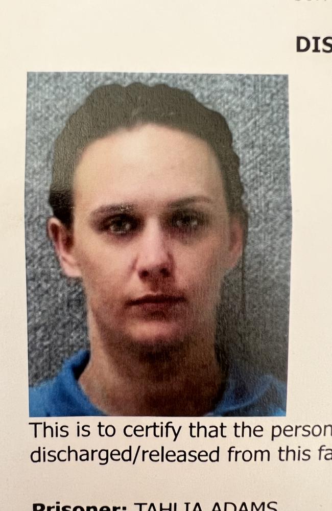 At the time of her arrest. Picture: Supplied