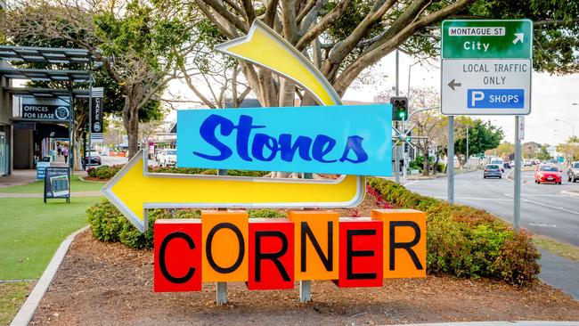 The iconic Stones Corner sign. Picture: Richard Walker