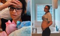 Mum who went viral for tiny baby bump has twins