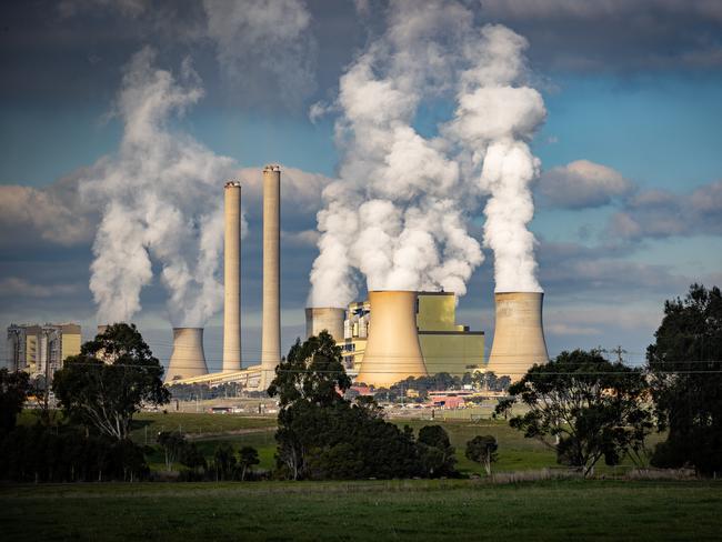 The Coalition will pledge to build seven nuclear power plants across Australia. Multiple Coalition MPs said the proposed former coal-fired power station sites for the reactors included Loy Yang in Victoria. Picture: Jake Nowakowski