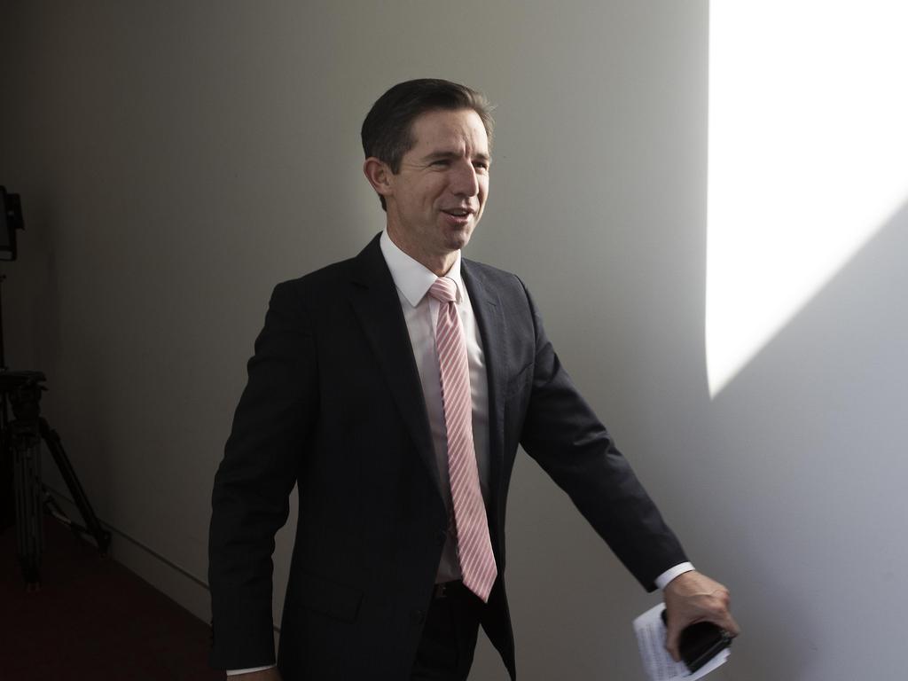Simon Birmingham says abhorrent behaviour must be ‘stamped out’ but does not represent the majority of staffers. Picture: NCA NewsWire / Gary Ramage