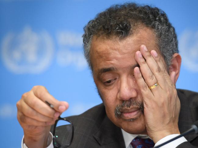 World Health Organisation (WHO) Director-General Tedros Adhanom Ghebreyesus. Picture: AFP