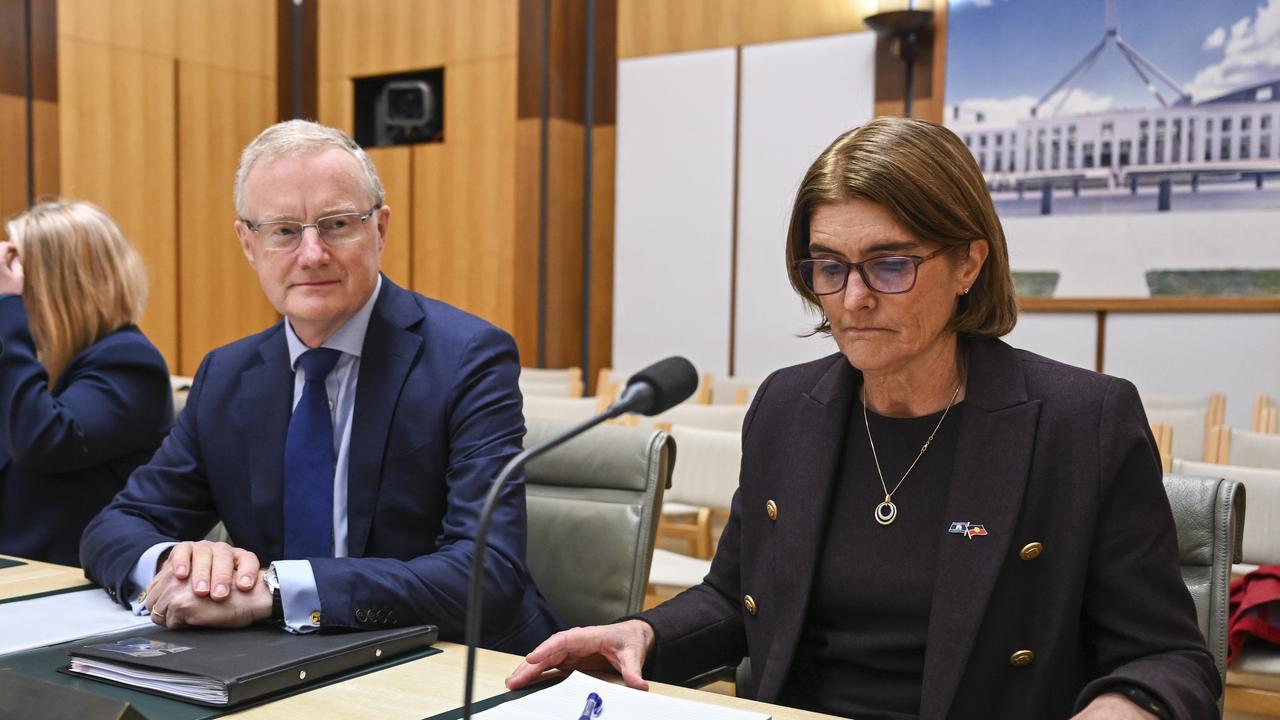 Ex-governor Philip Lowe and Michele Bullock copped criticism over the RBA’s protection of sensitive information. Picture: NCA NewsWire / Martin Ollman