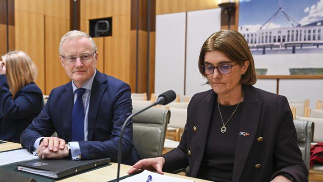 Ex-governor Philip Lowe and Michele Bullock copped criticism over the RBA’s protection of sensitive information. Picture: NCA NewsWire / Martin Ollman