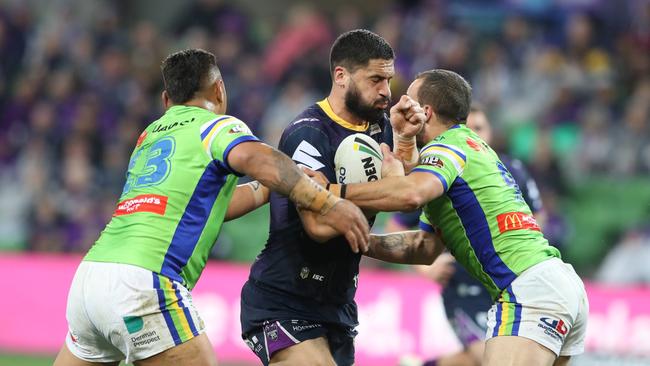 Jesse Bromwich will bring up game 200 against the Rabbitohs. (AAP Image/David Crosling)