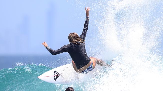 Steph Gilmore in action on the Coast last month. Photo: Adam Head