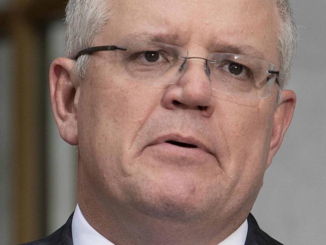 CANBERRA, AUSTRALIA-NCA NewsWire Photos AUGUST 03 2020The Prime Minister Scott Morrison with the CMO Paul Kelly during a press conference in Parliament House, Canberra.Picture: NCA NewsWire /Gary Ramage