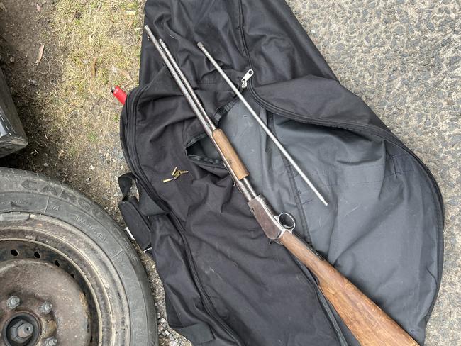 A sawn off rifle found in a car in a man who held a woman captive for days around in Seaford in 2022.