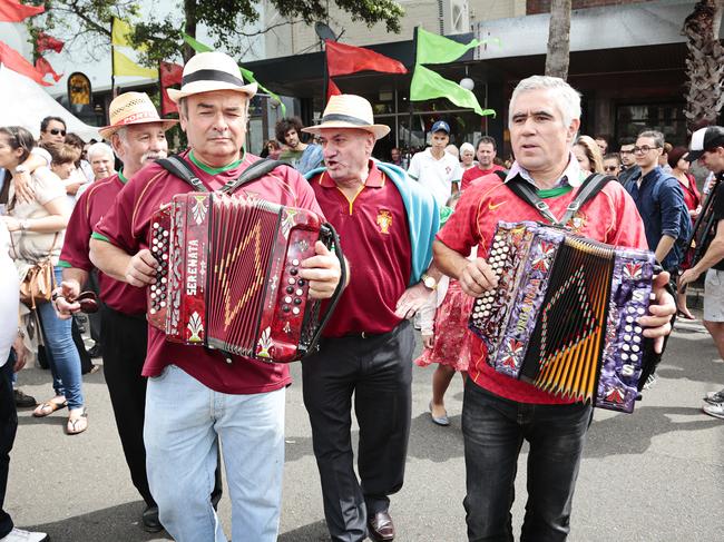 Musical performers at the annual Bairro Portuguese Petersham Food and Wine Fair.