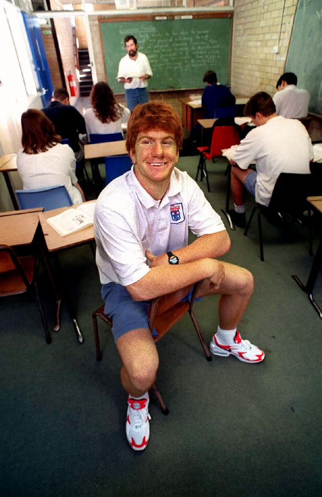 Lance Thompson as a 17-year-old at Kingsgrove High School.