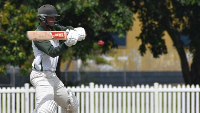Michael Macpherson in the Mackay Cricket 3rd Grade one day shield semi-finals Pinnacle v Walkerston, Saturday, March 19, 2022. Picture: Tara Miko