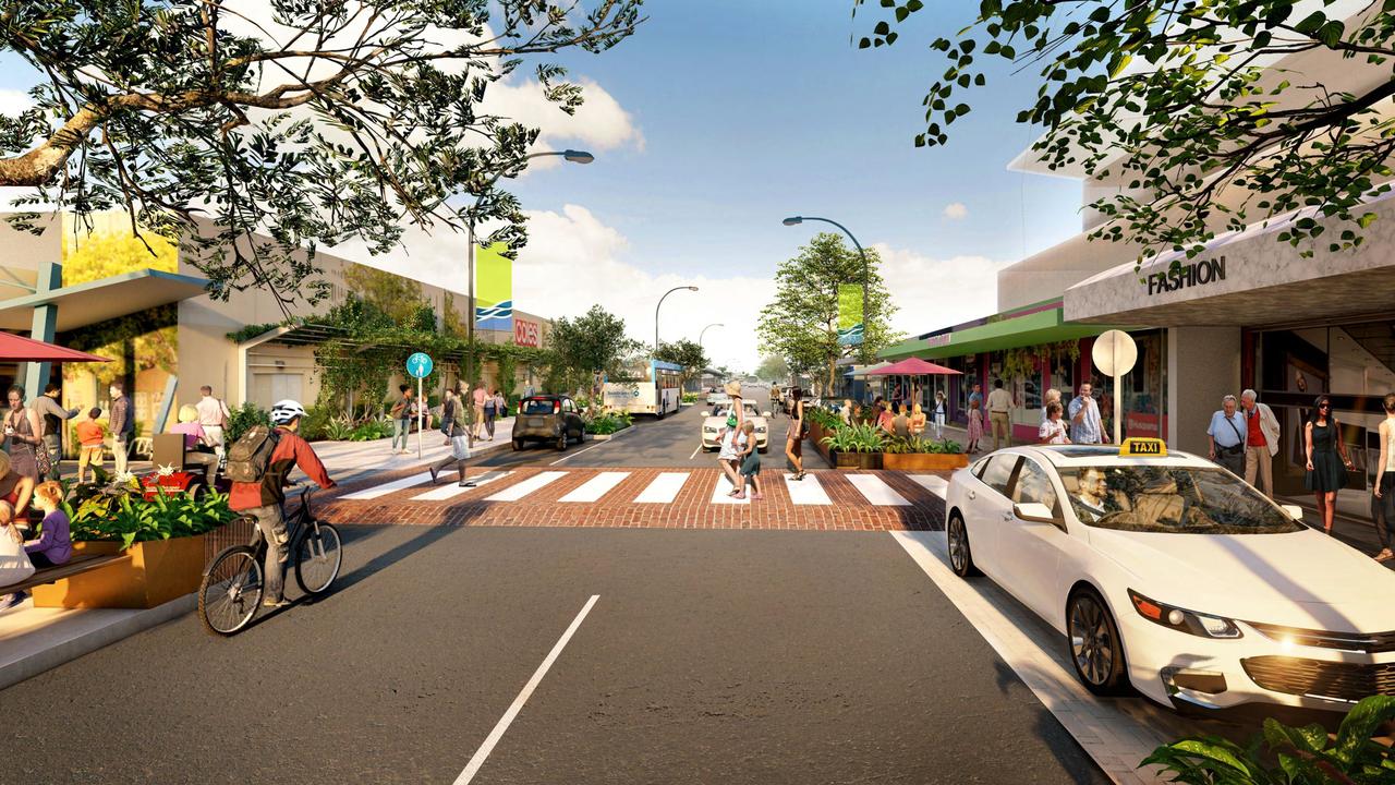 Visualisations of the revitalisation of the Hervey Bay City Centre. Photo: Contributed.