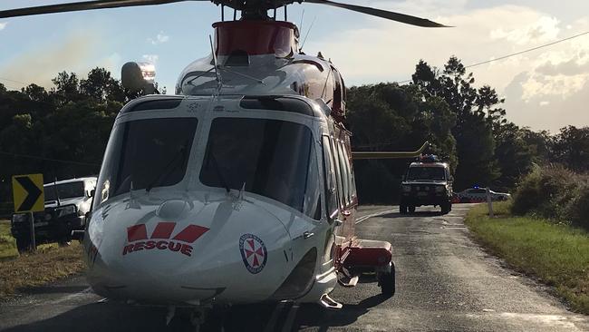 The Westpac Life Saver Rescue Helicopter along with two road ambulance paramedic crews attended a single car rollover at Coraki shortly after 7pm on Sunday, March 14, 2021. File Photo.