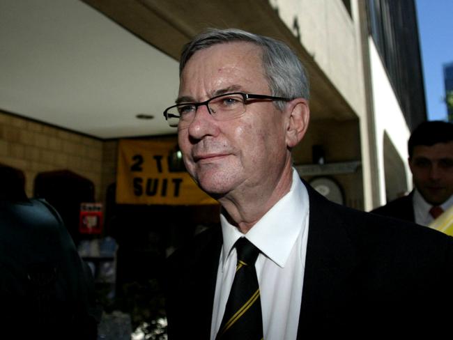 Former Supreme Court judge Jeff Shaw arriving at the Police Integrity Commission (PIC) hearing in Sydney, about missing blood sample.