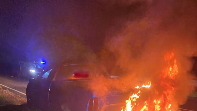A P-plater has lost his licence and had his car impounded after being busted drink driving when he reported his car on fire. Picture: SA Police